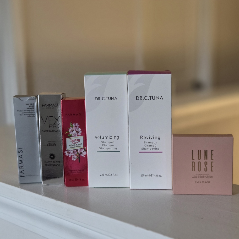 Farmasi Lune Rose Eyeshadow Palette + Primers + Hair Care